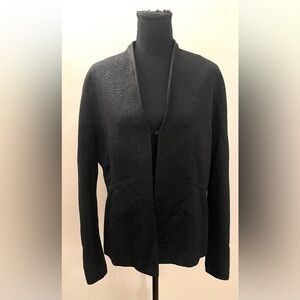Rena Rowan- Black Textured Long Sleeve‎ Top Size 14
